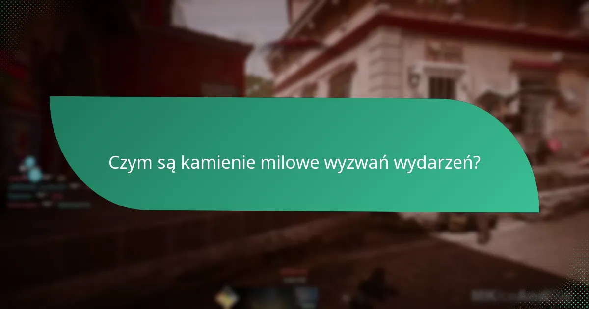 Jak przyznawane jest uznanie za kamienie milowe wyzwań wydarzeń?