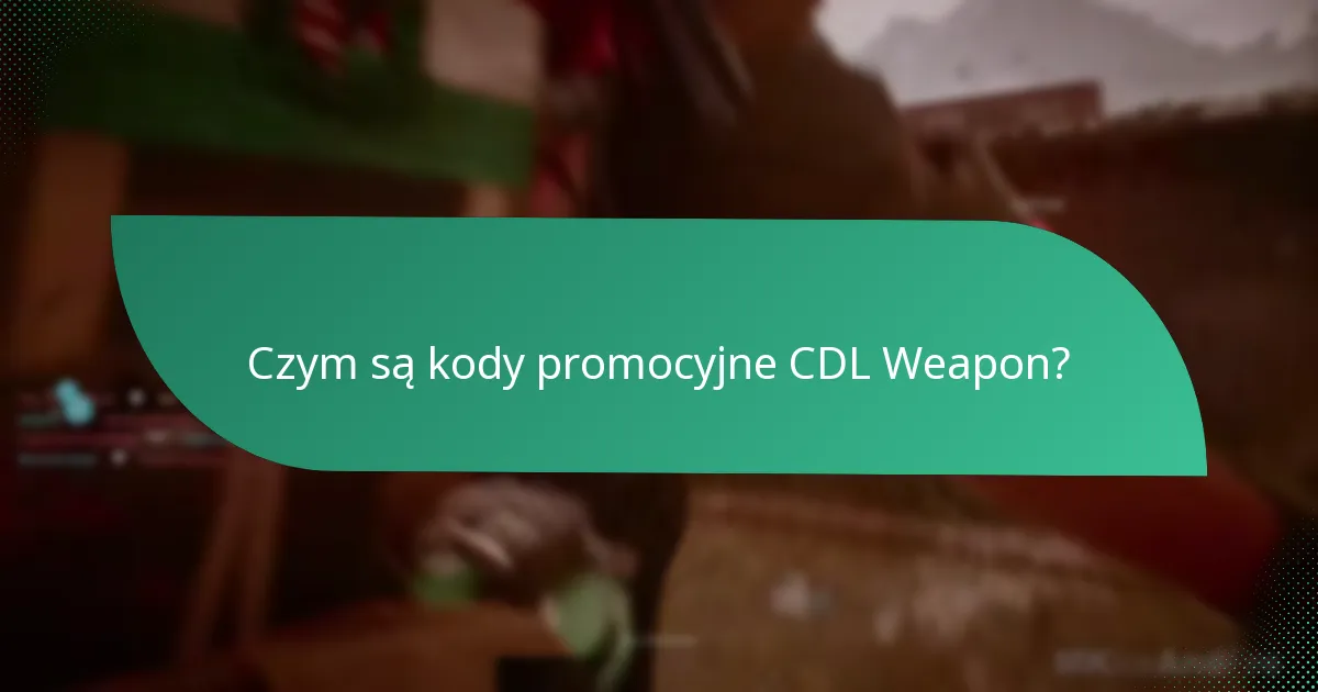 Jak odebrać kody promocyjne CDL Weapon?