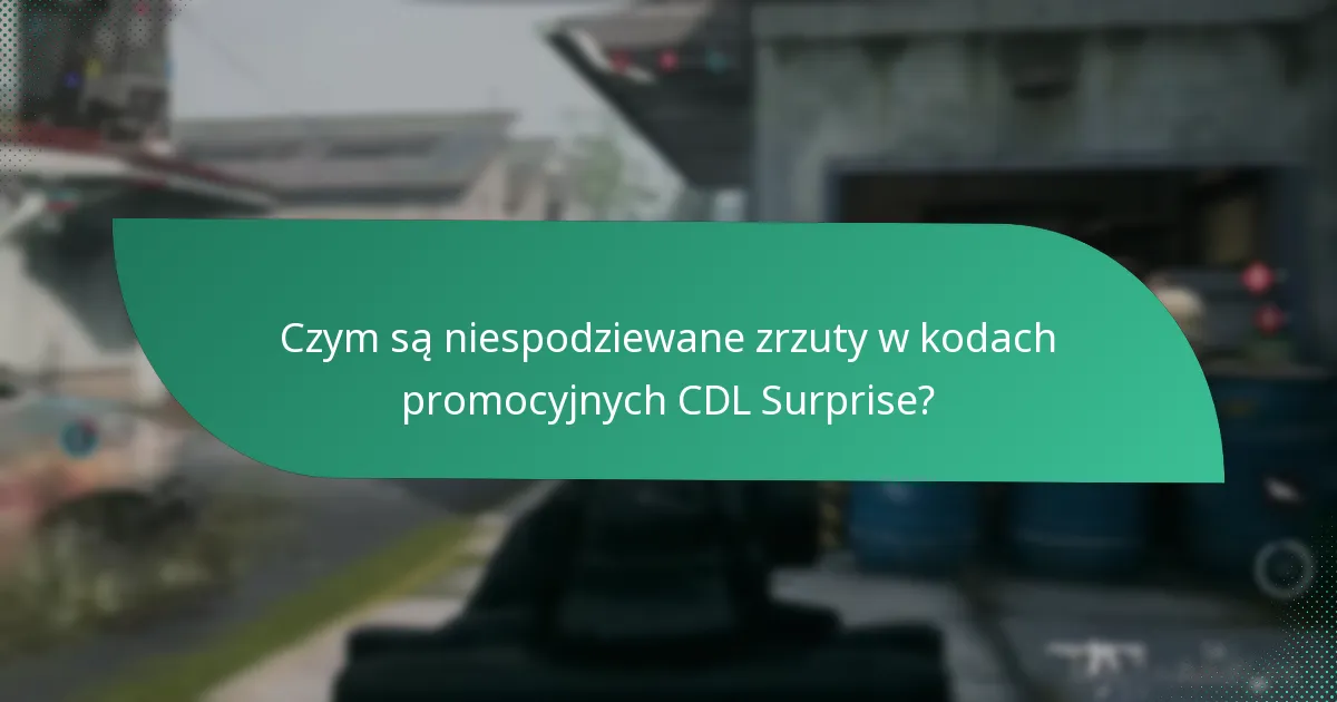 Czym są ukryte nagrody związane z kodami promocyjnymi CDL Surprise?
