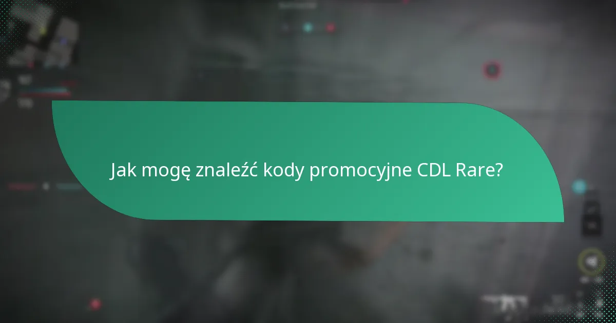 Jakie przedmioty można odblokować za pomocą kodów promocyjnych CDL Rare?