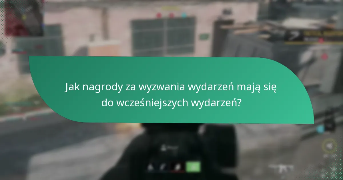 Jak nagrody za wyzwania wydarzeń mają się do wcześniejszych wydarzeń?